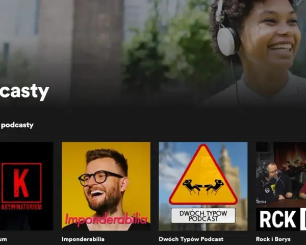 Odkryj najlepsze podcasty Spotify: Kryminatorium, Imponderabilia, Dwóch Typów Podcast i Rock i Borys.