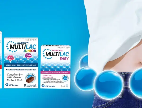 Synbiotyki MULTILAC dla całej rodziny: 60+, Junior, Baby. Wsparcie dla mikrobiomu jelitowego.