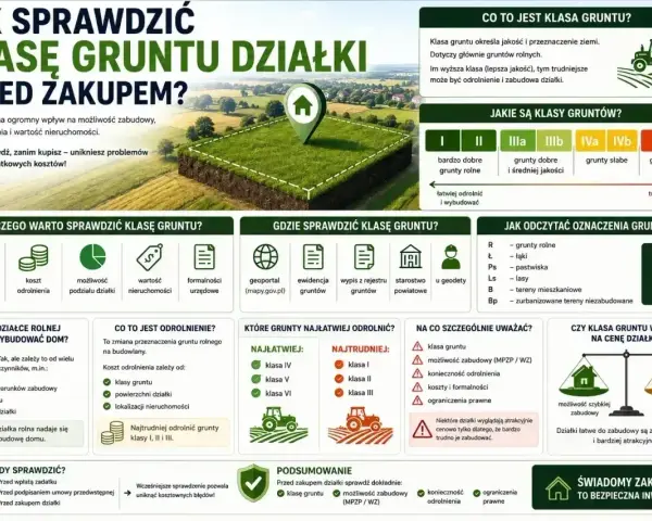 Klasyfikacja gruntów budowlanych: sprawdź klasę gruntu przed zakupem, by uniknąć problemów i kosztów. Dowiedz się, jak odczytać oznaczenia i co wpływa na wartość działki.