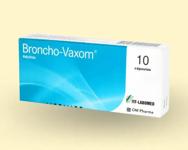 Opakowanie leku Broncho-Vaxom dla dorosłych, zawierające 10 kapsułek. Czy Broncho-Vaxom jest na receptę?