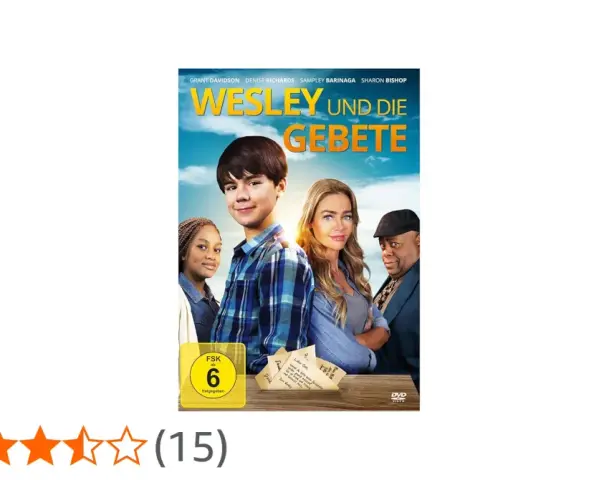 Das Cover zeigt Wesley und die Gebete. Ein Junge lächelt, flankiert von einer Frau und einem Mann. Daneben eine junge Frau.