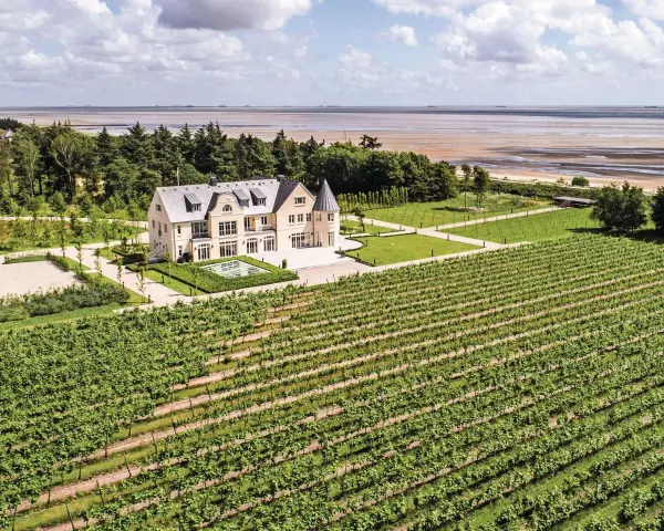 Prachtvolles Anwesen mit Weinbergen am Meer. Ein Weingut in Schleswig-Holstein, das Luxus und Natur vereint.