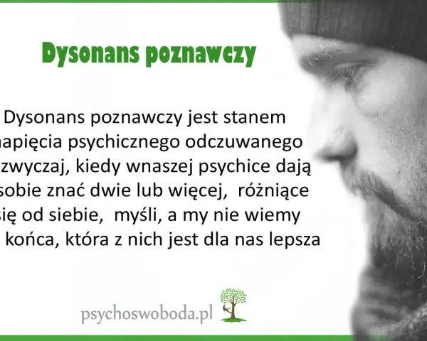 Dysonans poznawczy: napięcie, gdy sprzeczne myśli w głowie walczą o prymat, a Ty nie wiesz, która jest lepsza.