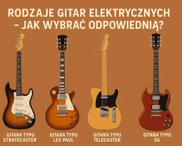 Cztery rodzaje gitar elektrycznych: Stratocaster, Les Paul, Telecaster i SG. Poznaj je, by wybrać idealną!