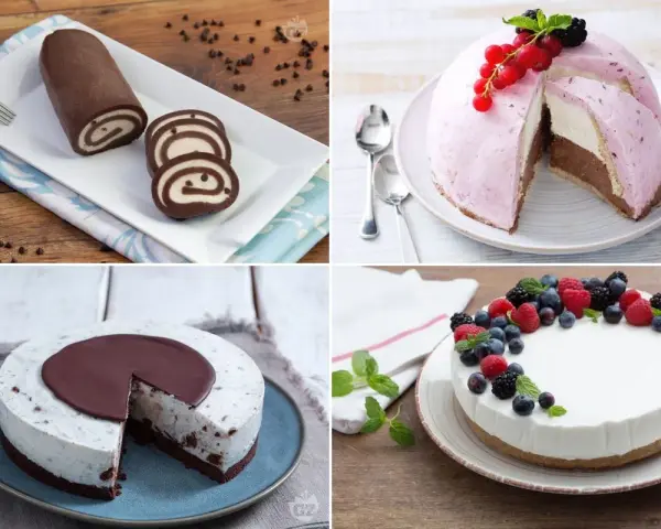 Rotolino al cioccolato, torta gelato ai frutti di bosco, cheesecake e torta bianca con frutti di bosco: tanti dolci 3 ingredienti senza forno.