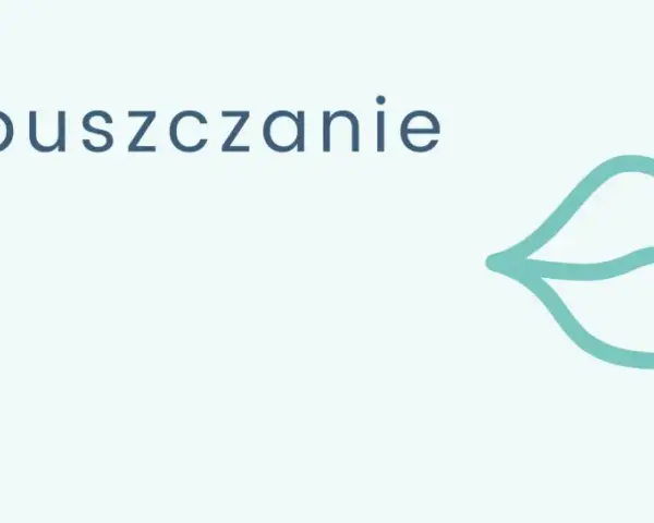 Rozpuszczanie ust – delikatny zarys ust w kolorze turkusowym obok napisu.