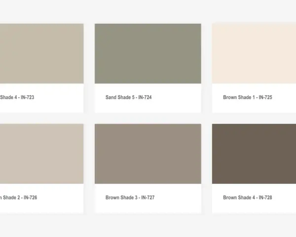 Sex olika nyanser av brunt och sandfärgat, från ljusbeige till mörkbrun. En guide för hur blandar man brun?