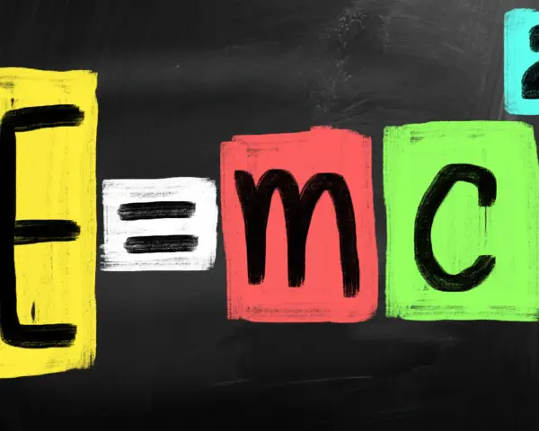 E=mc² – słynne równanie Einsteina, które pokazuje, że masa jest formą energii.