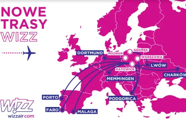 Dokąd lata Wizz Air z Polski w 2026? Nowe trasy i tanie loty