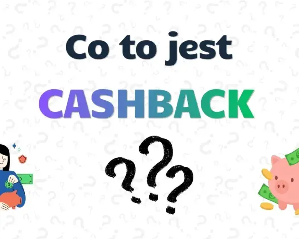 Co to jest cashback? Grafika przedstawia kobietę wrzucającą monetę do świnki-skarbonki i różową skarbonkę z pieniędzmi.