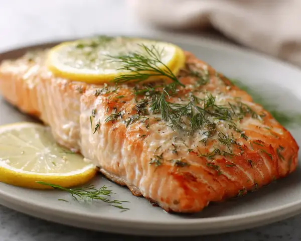 Ugnsbakad lax med citron och dill, perfekt för en snabb och hälsosam måltid. Lax i ugn temp.