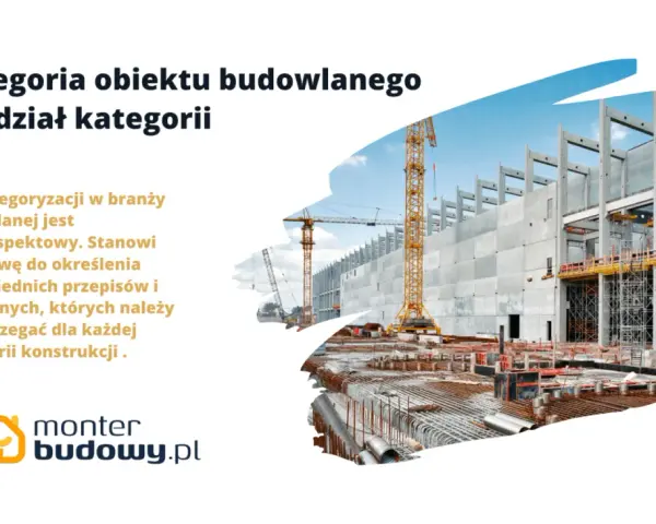 Budowa obiektu budowlanego z żurawiami i zbrojeniem. Kategoria obiektu budowlanego jest kluczowa dla przepisów.