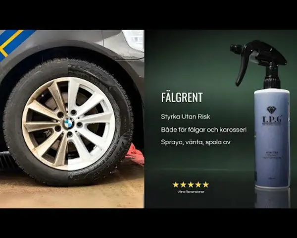 Fälgrengöring som gör dina fälgar skinande rena. Denna bästa flygrostborttagare är säker för både fälgar och kaross.