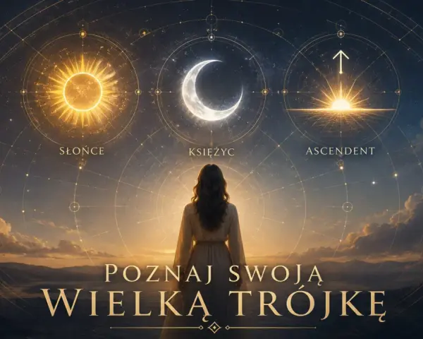 Kobieta patrzy na Słońce, Księżyc i Ascendent. Obliczanie tych elementów to klucz do poznania siebie.