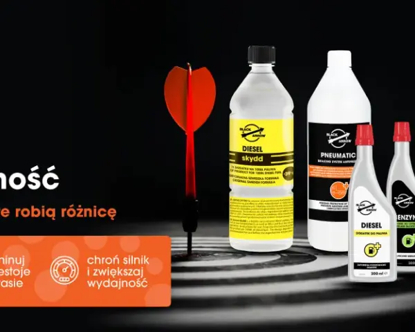 Celuj w niezawodność z dodatkiem do diesla Black Arrow. Oszczędzaj, eliminuj przestoje i chroń silnik.