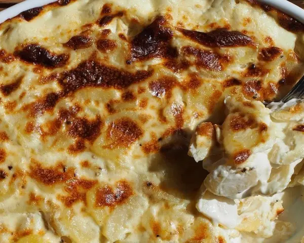 Un gratin dauphinois onctueux et doré, prêt à être dégusté. Un délice préparé avec le Cookeo.
