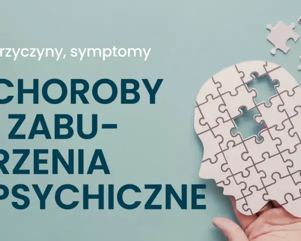 Głowa z puzzli, z brakującymi elementami, symbolizuje, co to jest choroba psychiczna: przyczyny i objawy.