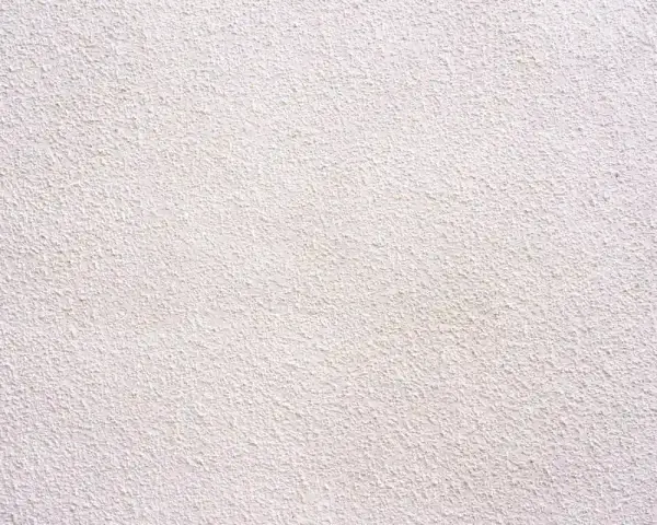 Texture d'un corps d'enduit chaux blanc, légèrement granuleux, évoquant la fraîcheur et la pureté d'une façade traditionnelle.