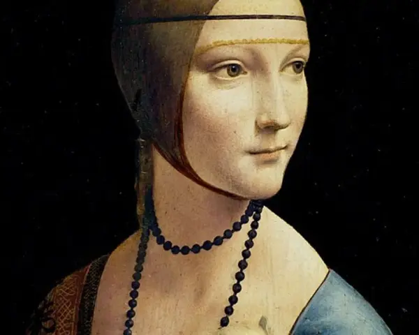 Dama z gronostajem ciekawostki: portret Cecylii Gallerani, ukochanej Ludwika Sforzy, z jej zwierzątkiem.