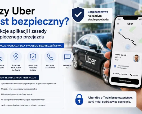 Czy Uber jest legalny? Aplikacja Uber zapewnia bezpieczeństwo na każdym etapie przejazdu, oferując weryfikację kierowców, śledzenie przejazdu i wsparcie.