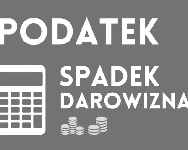 Kalkulator i monety obok napisu "Podatek Spadek Darowizna". Zastanawiasz się nad darowizną dla synowej i podatkiem?