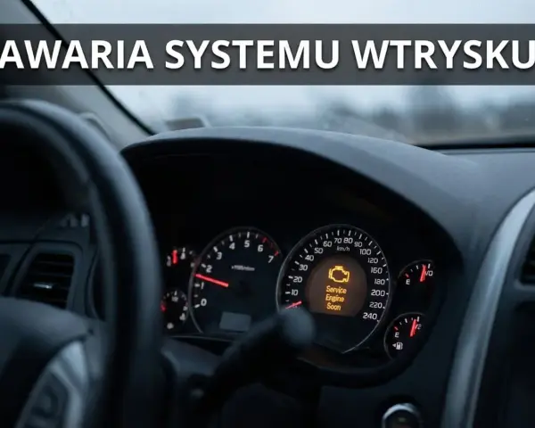 Awaria systemu wtrysku! Kontrolka "Service Engine Soon" świeci się, sugerując potrzebę wymiany wtryskiwaczy.