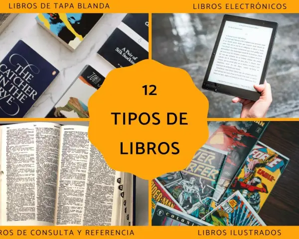 Explora 12 tipos de libros: tapa blanda, electrónicos, de consulta, ilustrados y más.