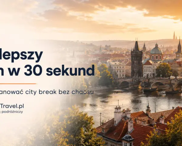 Widok na Most Karola i panoramę Pragi, stolicy Czech. Zaplanuj city break bez chaosu z OndaTravel.pl.