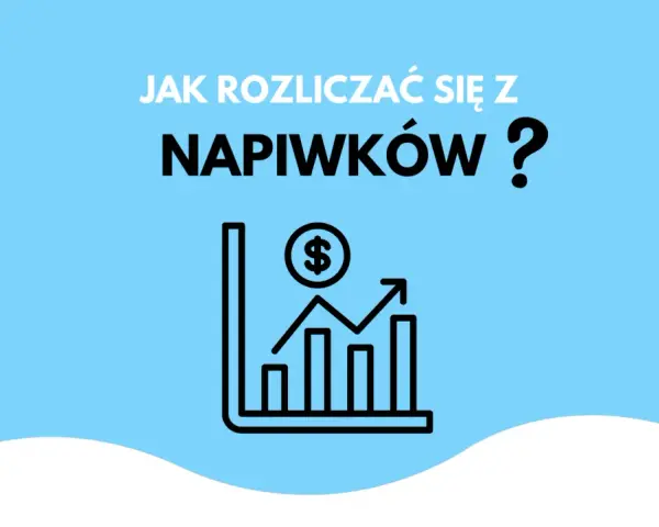 Jak rozliczyć napiwki płacone kartą? Wykres z symbolem dolara i rosnącą strzałką pokazuje wzrost dochodów.