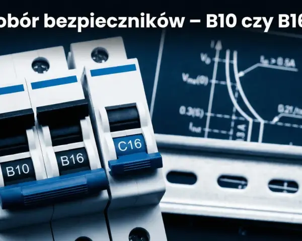 Trzy wyłączniki nadprądowe: B10, B16 i C16. Jaki bezpiecznik do oświetlenia wybrać? Wybór zależy od obciążenia.
