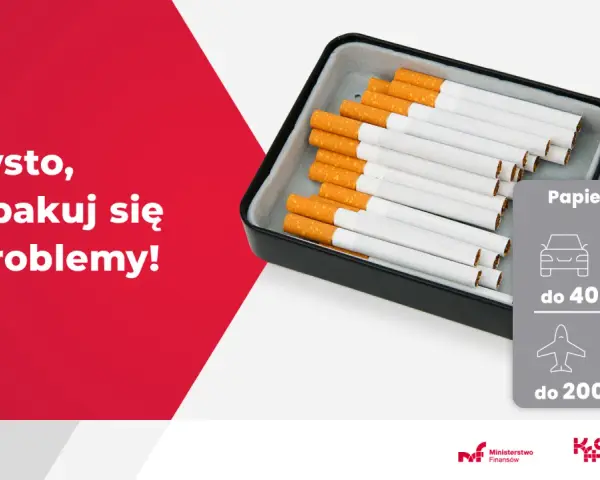Turyści, pamiętajcie, ile kawy można przewieźć przez granicę. Na zdjęciu papierosy: 40 sztuk autem/pociągiem, 200 sztuk samolotem/statkiem.