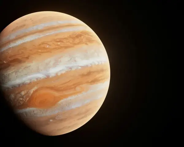 El planeta Júpiter, con sus icónicas bandas de nubes y la Gran Mancha Roja, un gigante gaseoso que influye en la astrología.