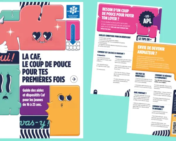 Guide des aides de la CAF pour les jeunes. Aide au logement, BAFA, et plus encore. La CAF, le coup de pouce pour tes premières fois.