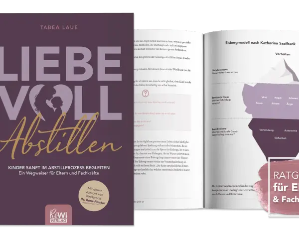 Buchcover "Liebevoll abstillen" zeigt Mutter mit Kind. Ein Ratgeber für Eltern & Fachkräfte, der das Thema abstillen wie angeht.