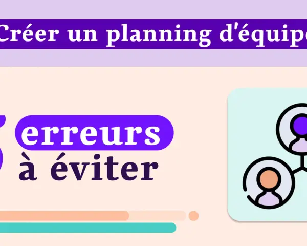 Créer un planning d'équipe : 5 erreurs à éviter pour une gestion de projet réussie. Icône de trois personnes connectées.