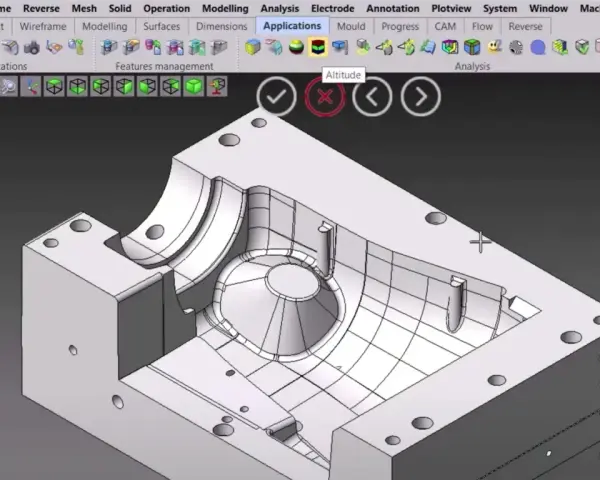 Model 3D w systemach CAE, narzędzia do analizy i projektowania form.