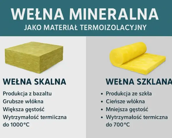 Wełna skalna i szklana jako materiały termoizolacyjne. Różnice w budowie i zastosowaniu, wpływające na współczynnik przewodzenia ciepła.