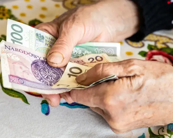Dłonie liczą polskie banknoty. Zastanawiasz się, w jakim miesiącu najlepiej przejść na emeryturę, by mieć więcej pieniędzy?