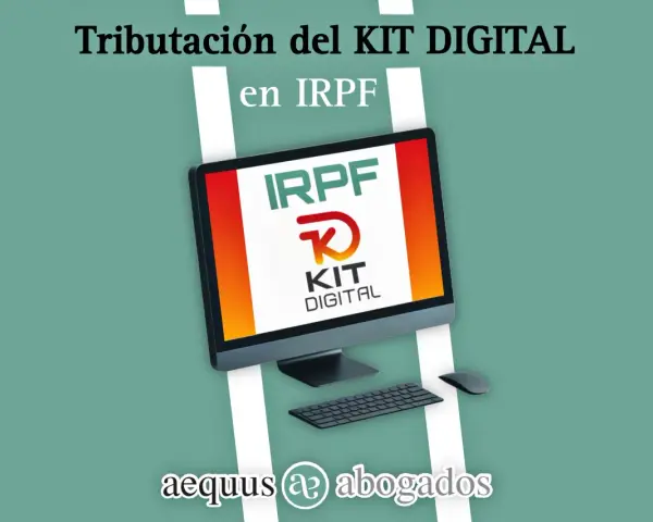 La tributación del KIT DIGITAL en IRPF explicada en un ordenador.