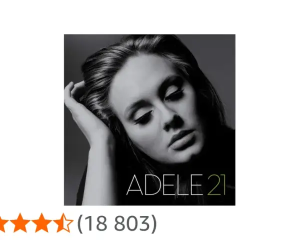 Adele na okładce albumu "21", który nagrała w wieku 21 lat.