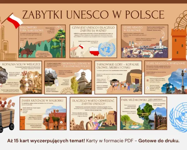 Odkryj skarby **UNESCO w Polsce**: od prastarej Puszczy Białowieskiej po krakowskie Stare Miasto. Poznaj historię i piękno naszego kraju.