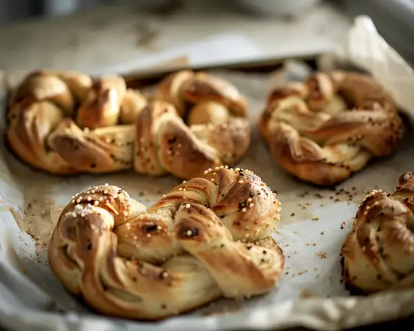 Nybakade bullar med kardemumma, redo att avnjutas. Ett perfekt bullar recept för fika.