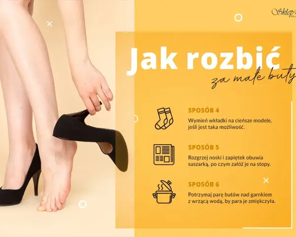 Jak rozciągnąć szpilki? Poznaj sposoby na za małe buty: wymień wkładki, użyj suszarki lub pary z wrzątku.