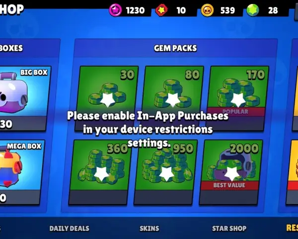 Jak włączyć zakupy w aplikacji Brawl Stars bez problemów z ustawieniami