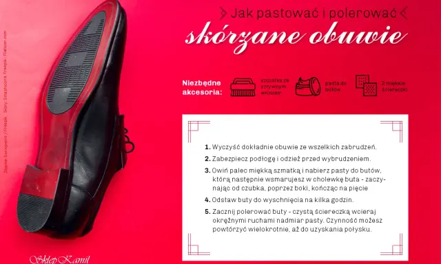 Jak pastować buty skórzane? Instrukcja krok po kroku: wyczyść, zabezpiecz, nałóż pastę, wysusz i poleruj.