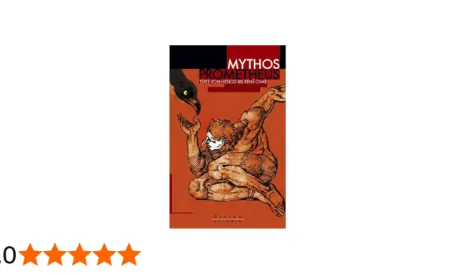 Prometheus, der gott, wird von einem Adler gepeinigt. Buchcover "Mythos Prometheus".