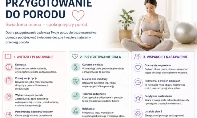 Jak przygotować się do porodu: wiedza, ćwiczenia, wsparcie i pozytywne nastawienie to klucz do spokojnego porodu.