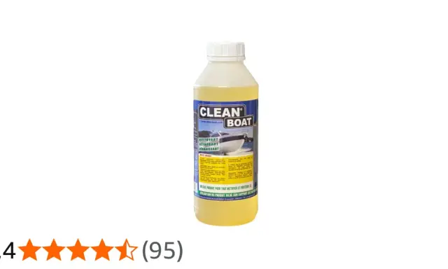 Bouteille de nettoyant pour bateaux, idéal pour dégraisser le plastique et redonner de l'éclat.