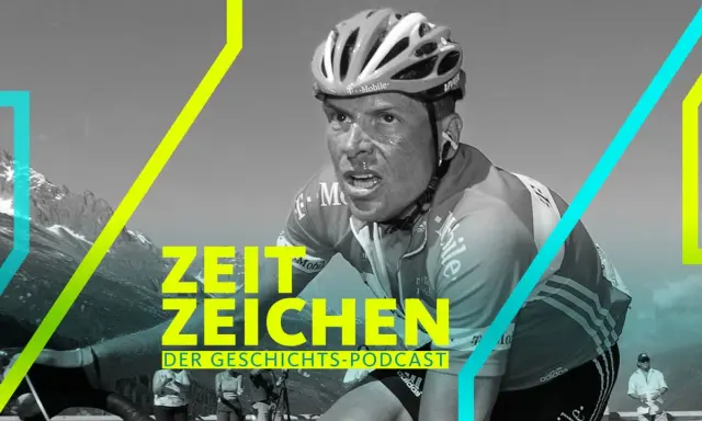 Jan Ullrich im Rennrad-Trikot, mit verschwitztem Gesicht und blutiger Nase. Ein Symbol für seinen Absturz und die Höhen des Radsports.