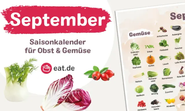 Saisonkalender September: Frisches Gemüse wie Kürbis, Lauch und Zucchini ist jetzt reif. Ideal für herzhafte Herbstgerichte.